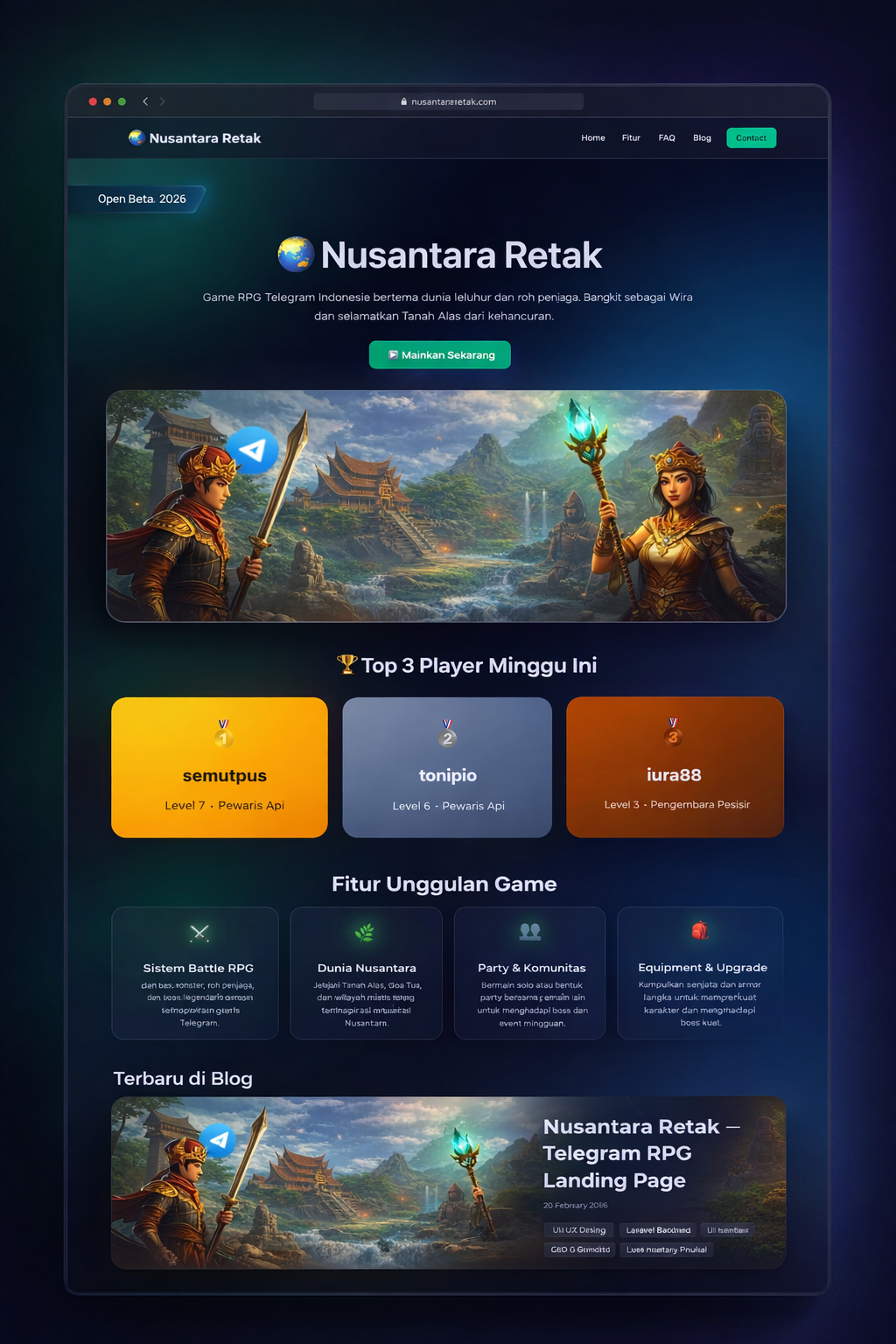 Web Nusantara RPG project by Pakis Interactive